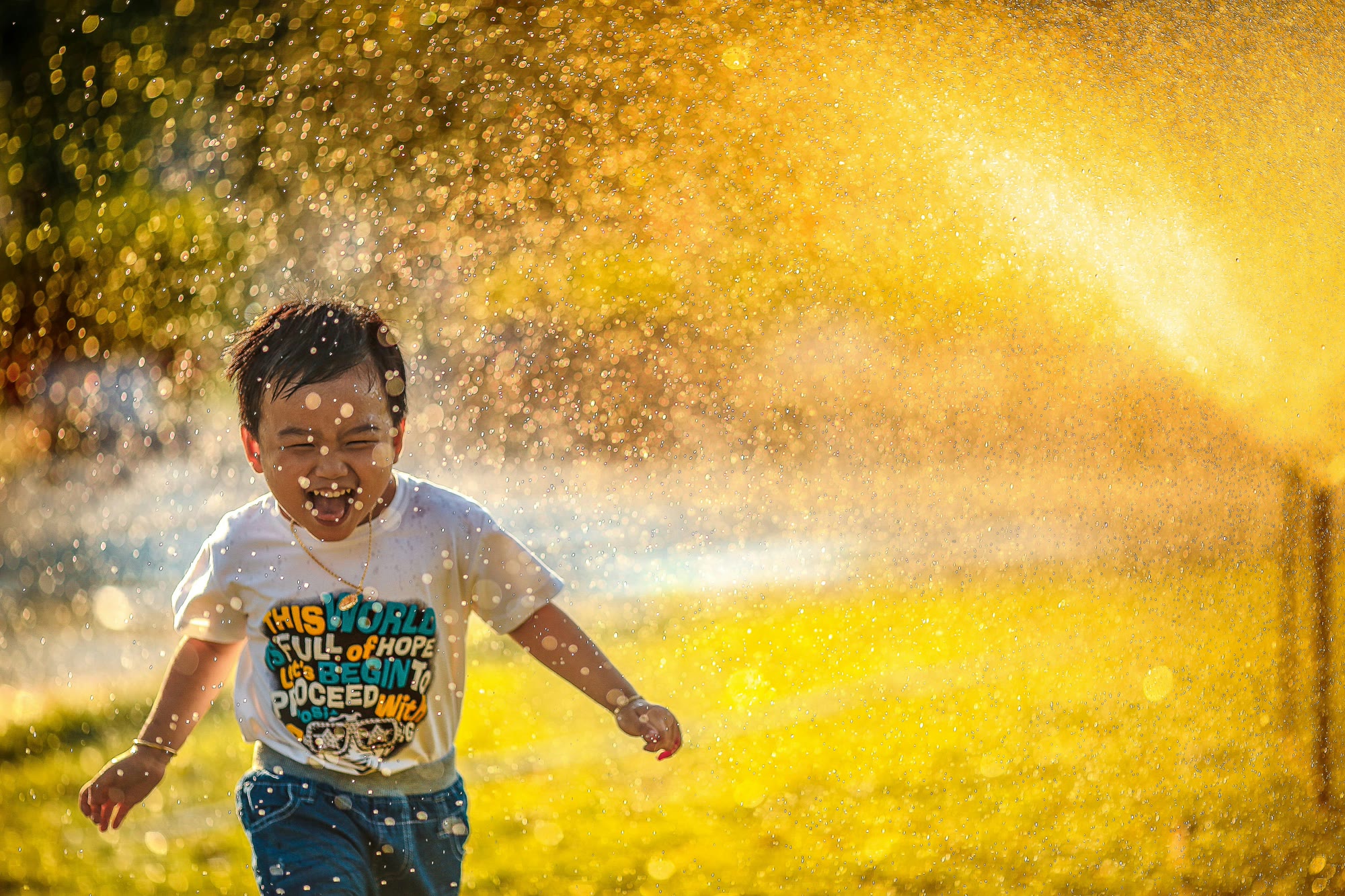 Child playing outside
